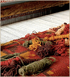 weaving a rug
